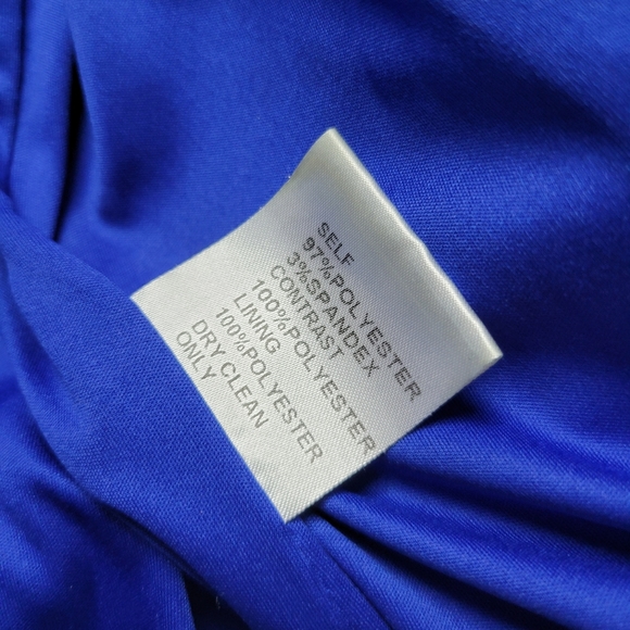 Tadashi Shoji Fuji Neoprene Jacket Full Zip Blue Women's Small - Picture 8 of 12